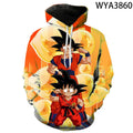 Moletom Goku 3D com capuz Anime Dragon Ball