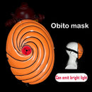 Mascara tobi obito ninja akatsuki com led Anime Naruto