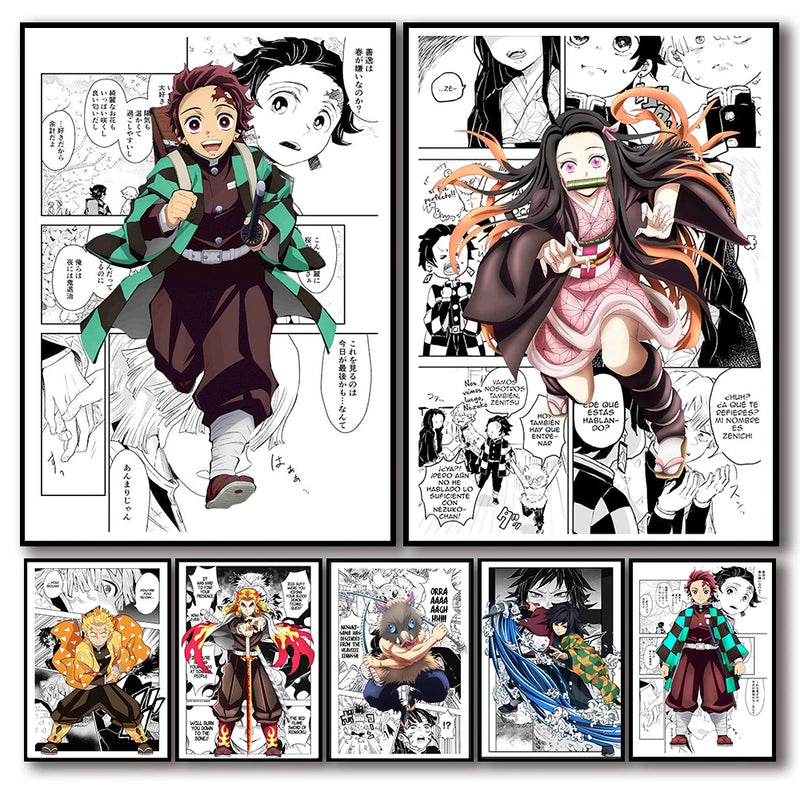 Quadro estilo manga Anime Demon Slayer