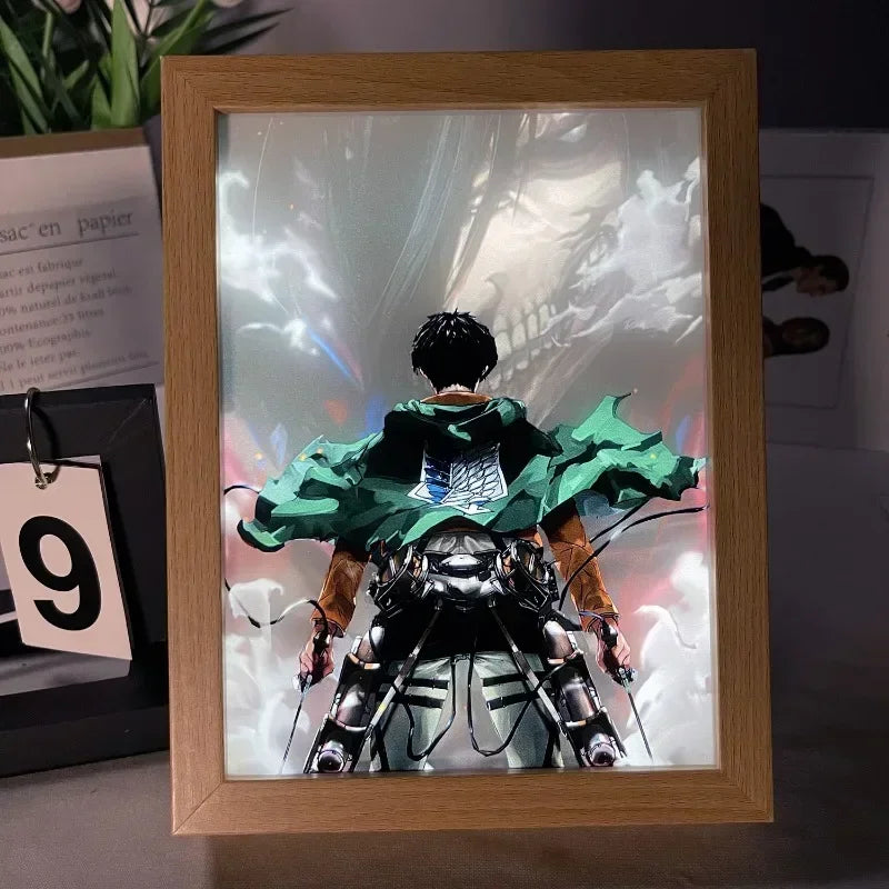 Quadro com pintura luminosa Anime Ataque em tita