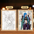 Quadro Jinx néon Led noturno Arcano