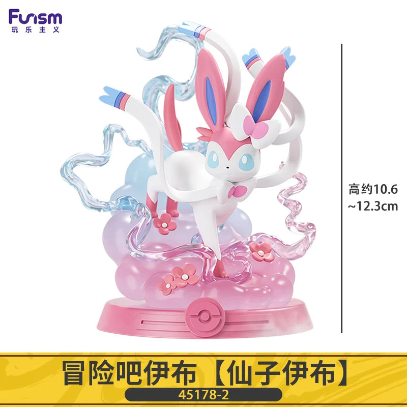 Action figure evolução da evee espeon, sylveon, glaceon, leafeon, vaporeon, umbreon, flareon Anime pokemon