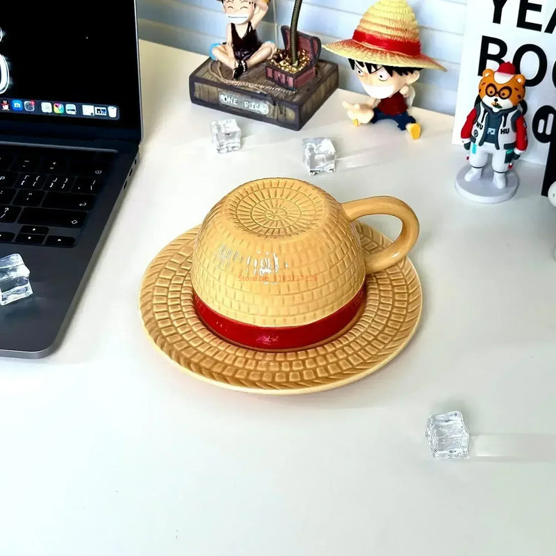 Tigela e xicara Luffy chapéu de palha Anime One piece 1 pc