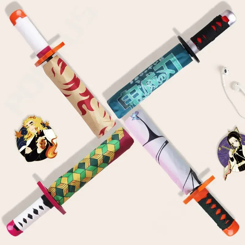 Guarda-chuva dobrável Tanjirou, Zenitsu, Yoriichi, Giyuu, Anime Demon Slayer