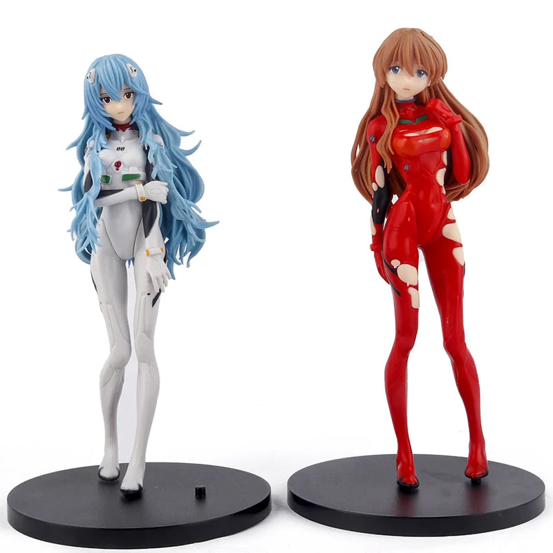Kawaii Anime Figura Modelo Brinquedos, Boneca De PVC, Coletar Ornamentos, GÊNESIS DE NEON, EVANGELION, EVA, Ayanami, Rei Asuka, Presentes Novos, 18cm, 2023