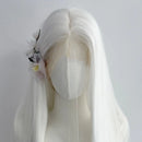Peruca dianteira do laço branco longa para as mulheres polegada 26 - 13*6