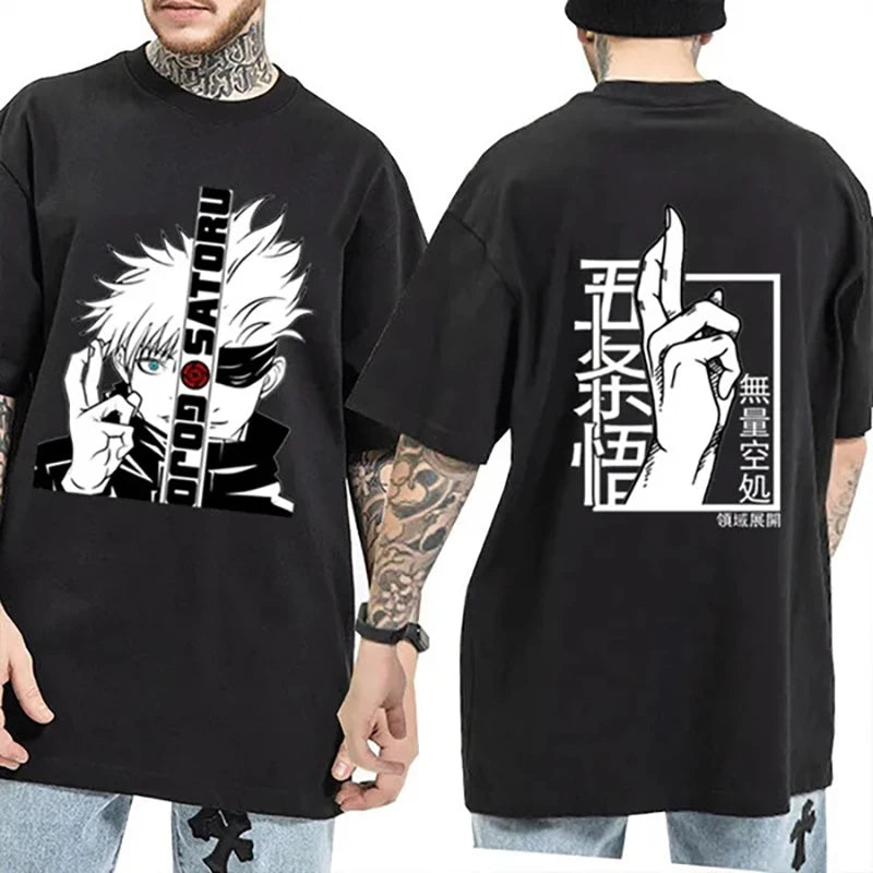 Camiseta Gojo Satoru versão manga Anime Jujutsu Kaisen