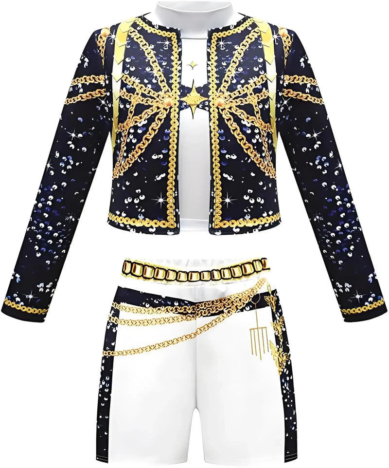 Cosplay rumi, mira & zoey Infantil Anime kpop huntrix Demon Hunters