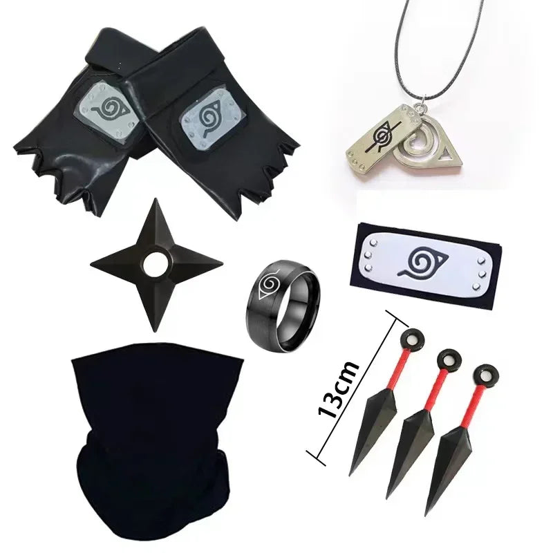 Acessórios Kakashi, Luvas, Máscara Kunai, Luvas Uchiha Anime Naruto