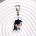Personagens de anime demon slayer na moda acrílico chaveiro acessórios saco charme criativo mochila pingente chaveiro presentes para amigos