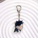 Personagens de anime demon slayer na moda acrílico chaveiro acessórios saco charme criativo mochila pingente chaveiro presentes para amigos