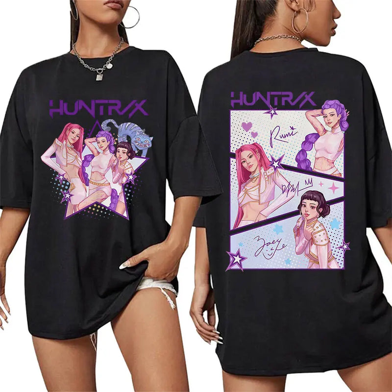 Camiseta Anime kpop huntrix Demon Hunters