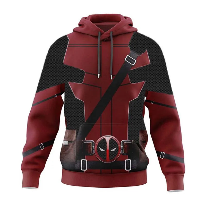 Jaqueta Traje Wolverine e Deadpool Masculino com ziper