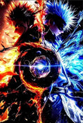 Japonês popular menino quadrinhos poster imprime fantasia escura escola batalha anime pintura em tela sala de estar menino decoração casa