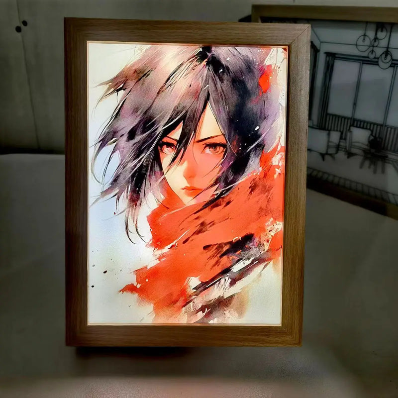 Quadro com pintura luminosa Anime Ataque em tita