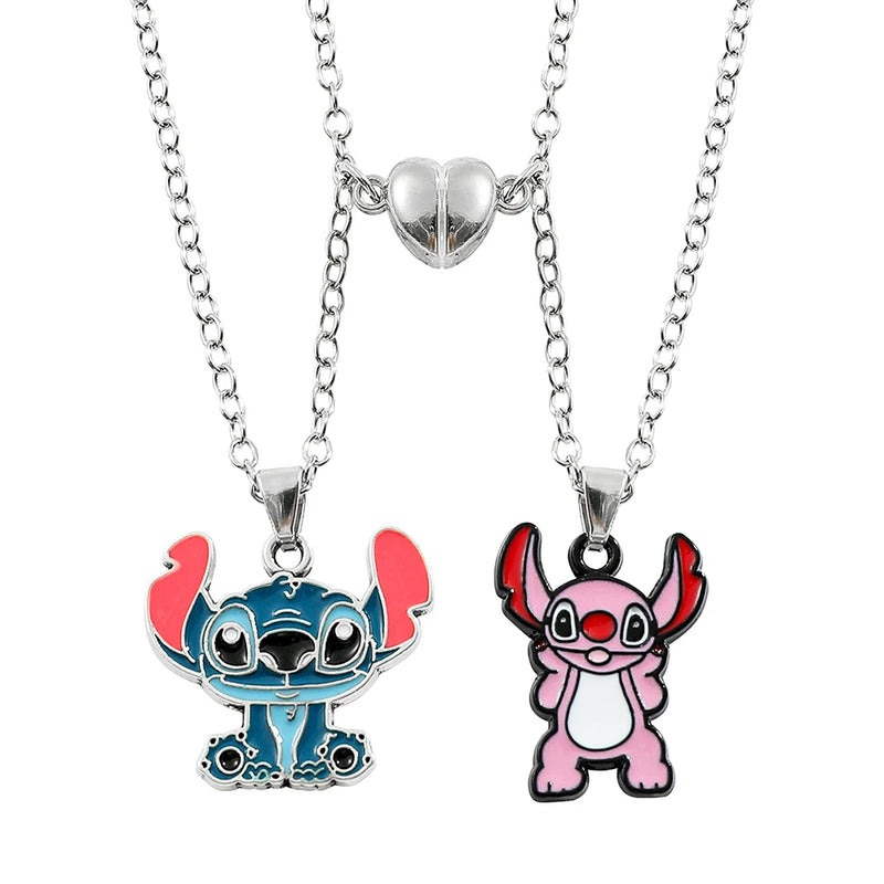 Colar de coração Disney lilo & Stitch para casal