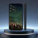 Capa de Celular Serie Alice in Borderland para Samsung Galaxy A73,31,32,72,41,53,52,71,22,5G,Note,J7,8,9 Capa preta macia