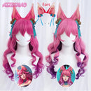 Peruca Ahri Game LOL, 70cm