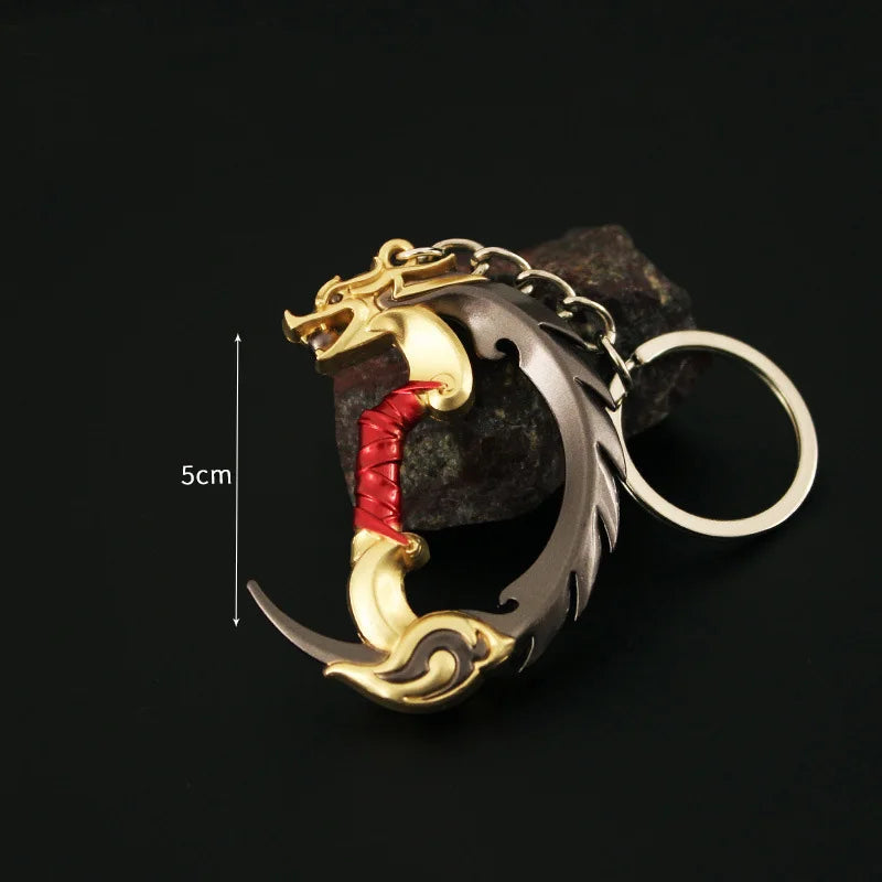 Valorant corpo a corpo reaver 2.0 karambit chaveiro para homem jogo periférico m4 samurai punhal modelo metal chaveiro pingente jóias presente