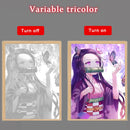 Quadro em led night Anime Demon Slayer :Kimetsu não Yaiba