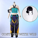Sbluucosplay kpop huntrix zoey cosplay traje r qualidade bordado caçadores de demônios zoey peruca cosplay roupa de halloween