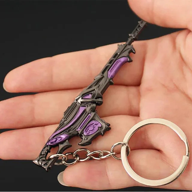 Valorant corpo a corpo reaver 2.0 karambit chaveiro para homem jogo periférico m4 samurai punhal modelo metal chaveiro pingente jóias presente