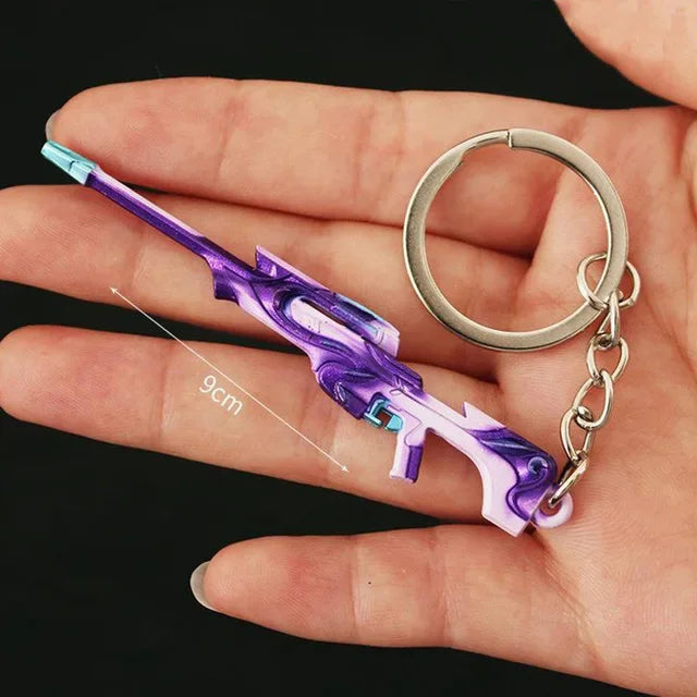 Valorant corpo a corpo reaver 2.0 karambit chaveiro para homem jogo periférico m4 samurai punhal modelo metal chaveiro pingente jóias presente