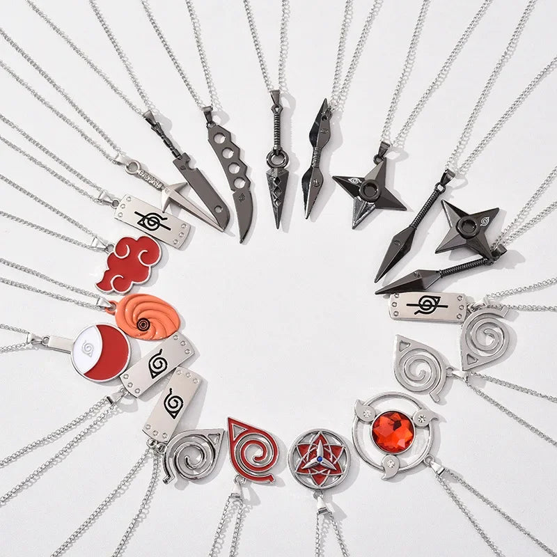 Colar Naruto, Kakashi, Kunai, Zumaki, Shuriken,