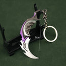 chaveiro karambit faca llavero metal Game Valorant