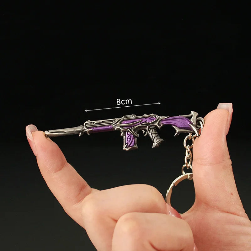 Valorant corpo a corpo reaver 2.0 karambit chaveiro para homem jogo periférico m4 samurai punhal modelo metal chaveiro pingente jóias presente