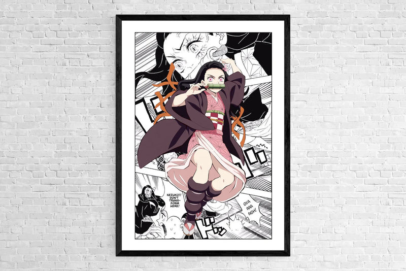 Quadro estilo manga Anime Demon Slayer