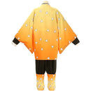 Cosplay zenitsu agatsuma traje feminino Anime demon slayer