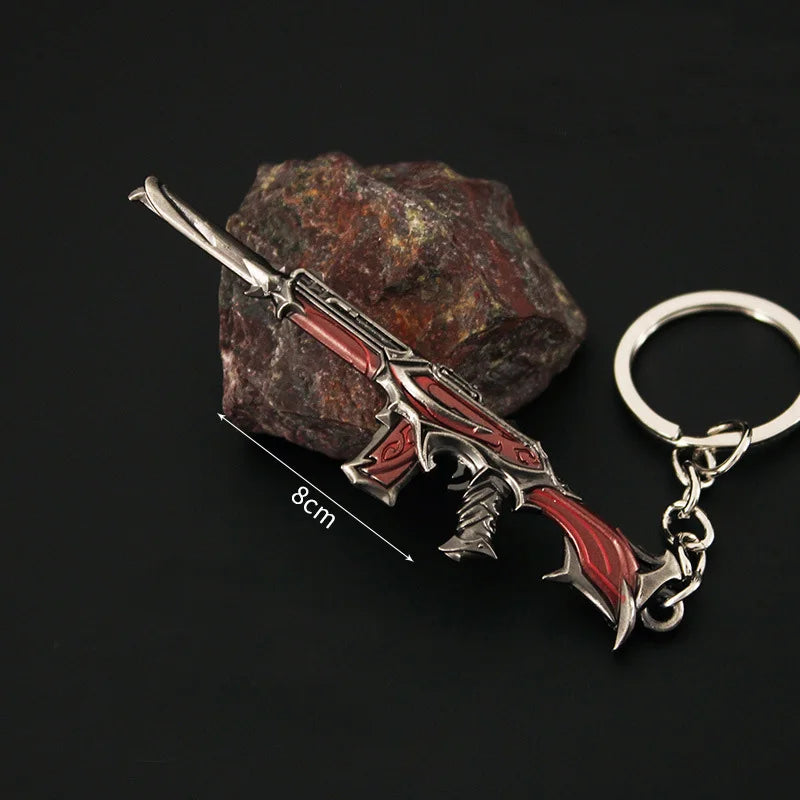 Valorant corpo a corpo reaver 2.0 karambit chaveiro para homem jogo periférico m4 samurai punhal modelo metal chaveiro pingente jóias presente