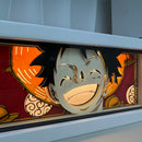 Luminária de luz em papel diversos anime