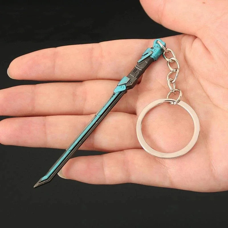 Valorant corpo a corpo reaver 2.0 karambit chaveiro para homem jogo periférico m4 samurai punhal modelo metal chaveiro pingente jóias presente