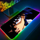 Mouse Pad RGB LED Brilhante, Teclado PC Gamer Anime Yuyu hakusho