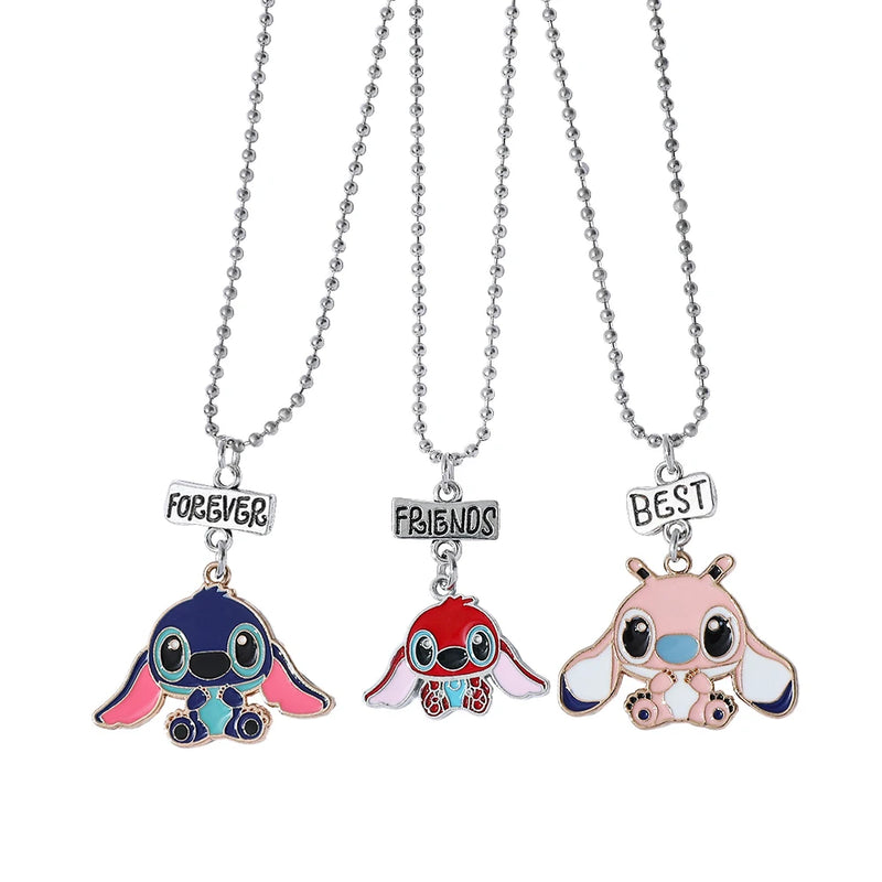 Colar de coração Disney lilo & Stitch para casal