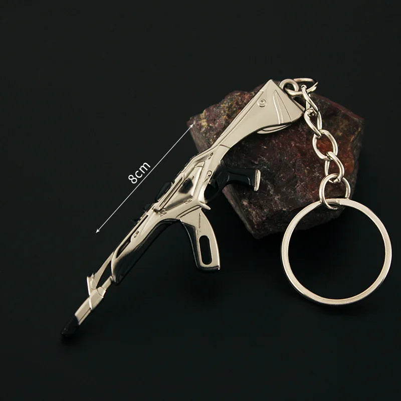 Valorant corpo a corpo reaver 2.0 karambit chaveiro para homem jogo periférico m4 samurai punhal modelo metal chaveiro pingente jóias presente