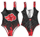 Conjunto de biquíni e shorts akatsuki Anime naruto