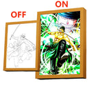 Quadro em led night  Zoro, Luffy Anime One Piece