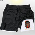 Shorts fitness de compreensão Anime Attack on Titan