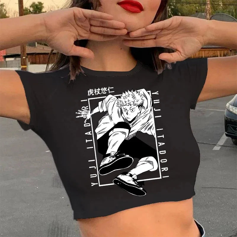 Camiseta gojo satoru, yuji itadori Anime jujutsu kaisen