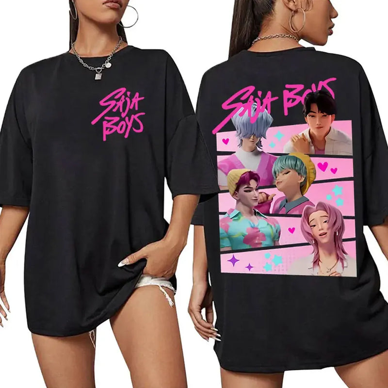 Camiseta Anime kpop huntrix Demon Hunters