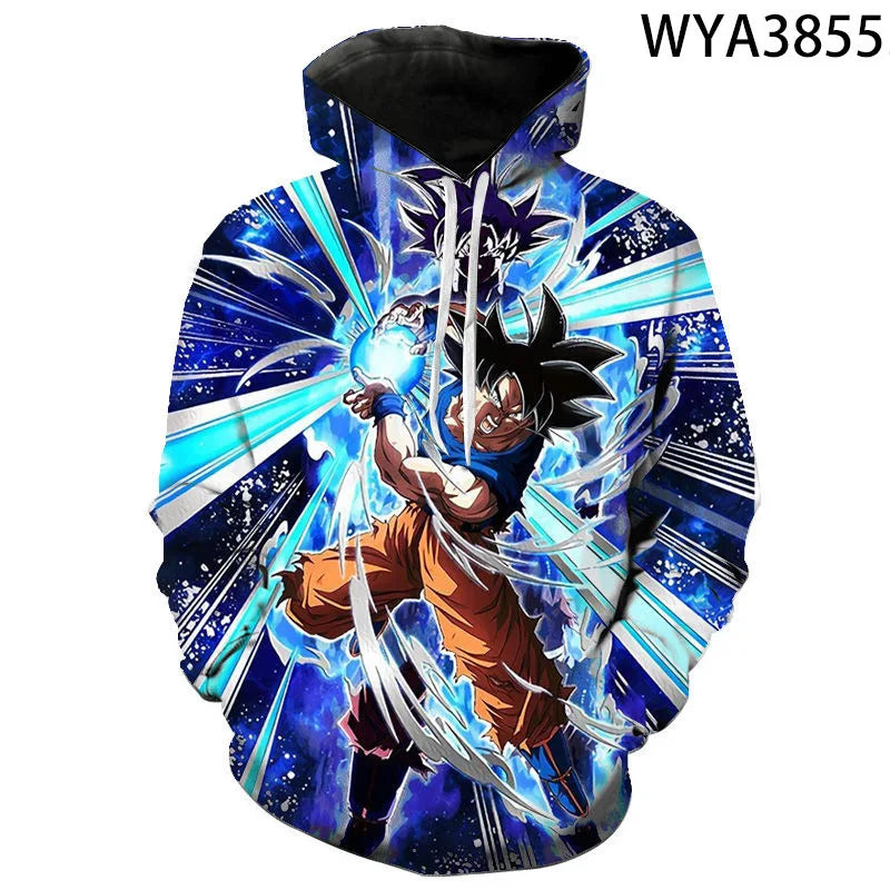 Moletom Goku 3D com capuz Anime Dragon Ball