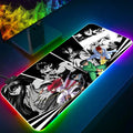 Mouse Pad RGB LED Brilhante, Teclado PC Gamer Anime Yuyu hakusho