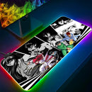 Mouse Pad RGB LED Brilhante, Teclado PC Gamer Anime Yuyu hakusho