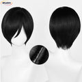 Ada Wong Peruca Cosplay Preto Curto, Cabelo Sintético Resistente ao Calor, Perucas Anime, Boné, Resident Evil 8, 32cm