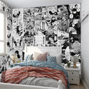 Papel de parede adesivo estilo manga 21x30cm 20/30/40