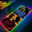 Mouse Pad RGB LED Brilhante, Teclado PC Gamer Anime Yuyu hakusho