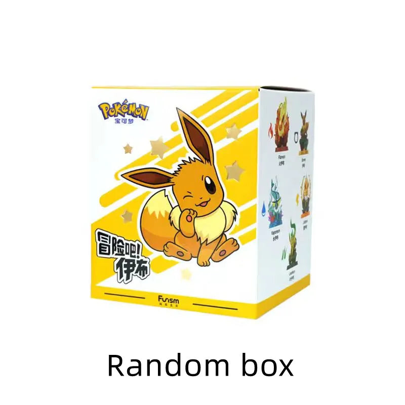 Action figure evolução da evee espeon, sylveon, glaceon, leafeon, vaporeon, umbreon, flareon Anime pokemon